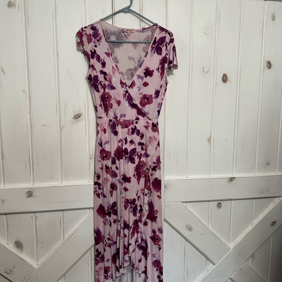 Juicy Couture Pink Floral Maxi Dress with Ruffle Bottom - Picture 1 of 3